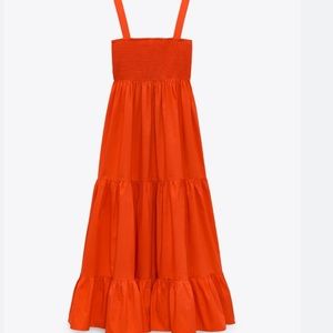 zara poplin midi dress